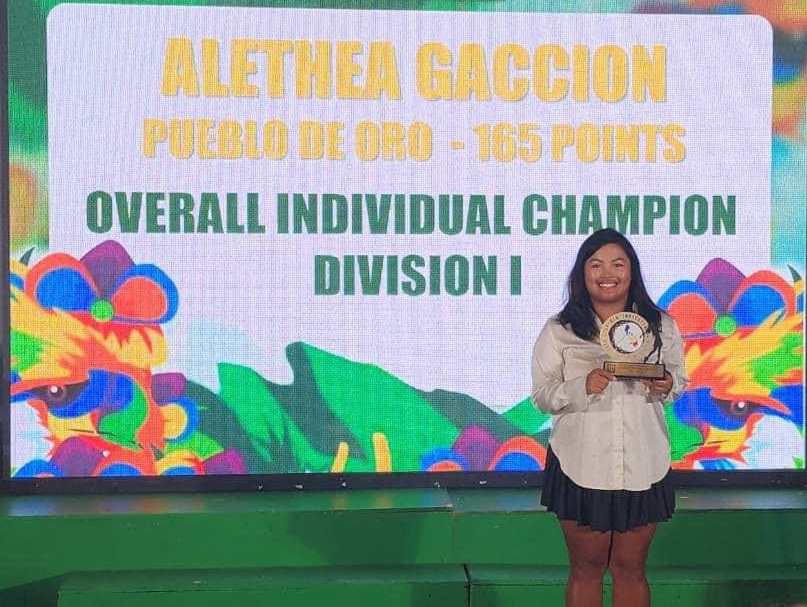 Alethea Gaccion secured the Division I Overall Individual Champion in the 29th LuzViMin Invitational Golf last November 19-21, 2024 with a total of 165 points